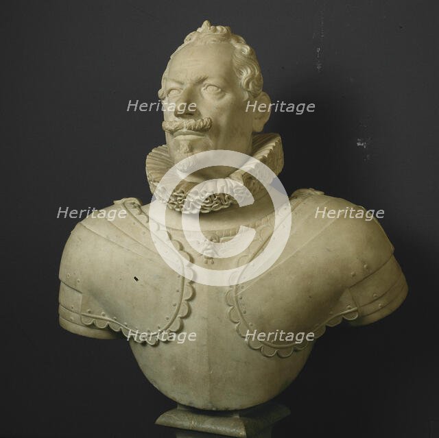 Bust of a Nobleman in Armor, About 1610. Creator: Pietro Tacca.