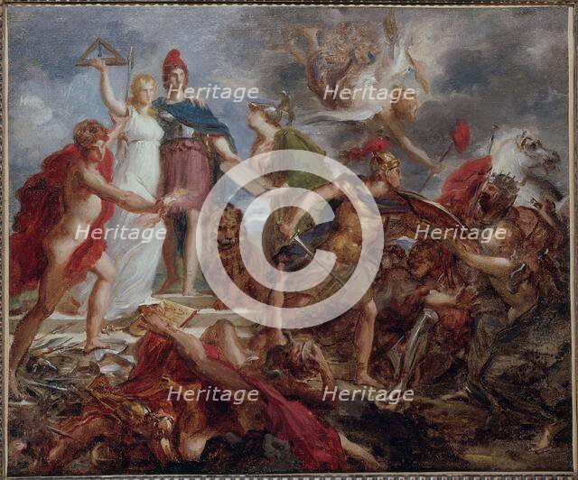 Revolutionary allegory: Freedom, Equality and Civilization rejecting despotism, c1789-1799. Creator: Unknown.