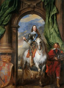 Equestrian portrait of Charles I, King of England  (1600-1649) with M. de St Antoine, 1633. Artist: Dyck, Sir Anthonis, van (1599-1641)