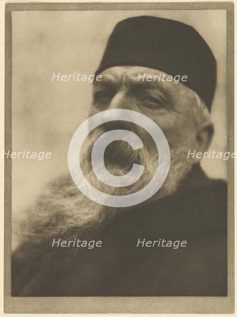 Portrait of Auguste Rodin, negative April 21, 1906; print 1908. Creator: Alvin Langdon Coburn.