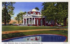 Monticello, Home of Thomas Jefferson, Charlottesville, Virginia, USA, 1941. Artist: Unknown