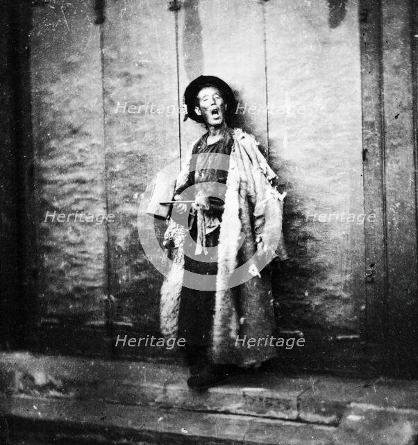 Peking, Pechili province, China: a nightwatchman, 1869, (1981). Creator: Unknown.