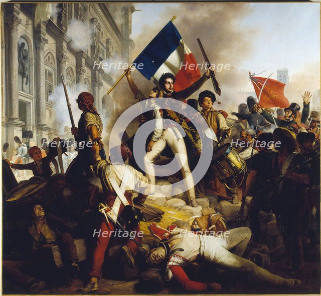 Battle outside the Hôtel de Ville, 28 July 1830.