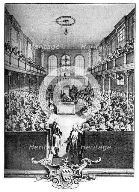 Interior of the House of Commons, Westminster, London, 1742, (c1902-1905).Artist: John Pine