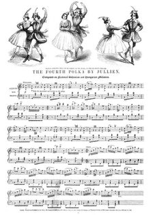 M.elle Carlotta Grisi and M. Perrot in the Polka, at Her Majesty's Theatre, 1844. Creator: Unknown.