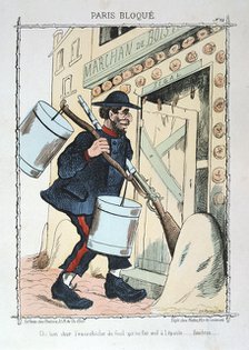 Paris besieged, 1870-1871.  Artist: Anon