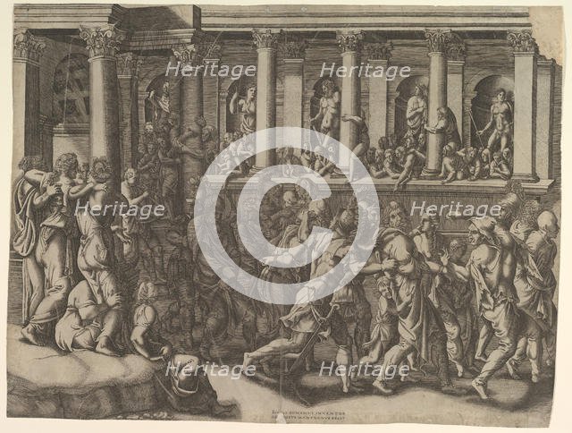 The Mocking of the Prisoners, ca. 1540. Creator: Giorgio Ghisi.