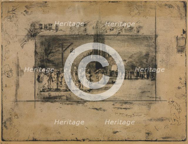 The Midnight Mass, 1887. Creator: Félix Hilaire Buhot (French, 1847-1898).