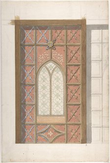 Design for Elevation of Window, Saint Clotilde, second half 19th century. Creators: Jules-Edmond-Charles Lachaise, Eugène-Pierre Gourdet.