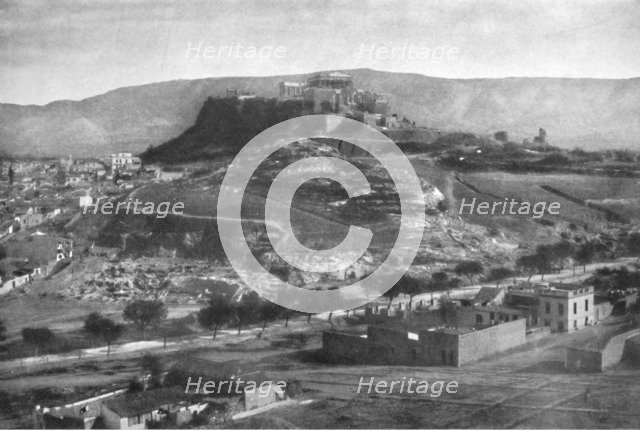 'The Acropolis, with a View of the Aeropagus and Mount Hymettus, from the West', 1913. Artist: Unknown.
