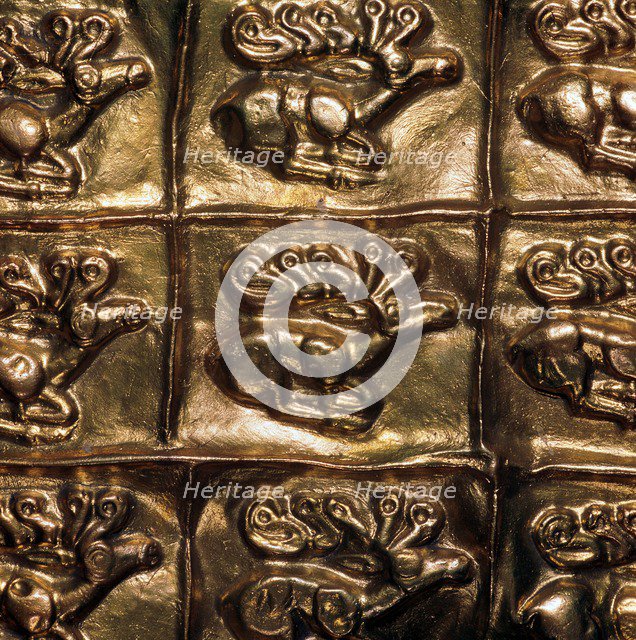 Detail of gold sheet from a Scythian quiver, 6th century Artist: Unknown
