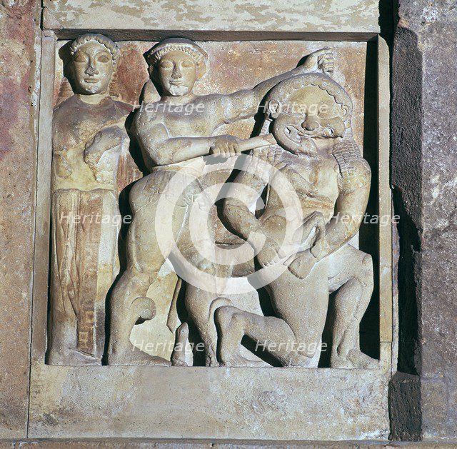 Metope of Perseus killing Medusa, 6th century BC. Artist: Unknown