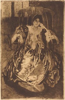 The Silk Gown (La Robe de Soie), 1887. Creator: Paul Albert Besnard.