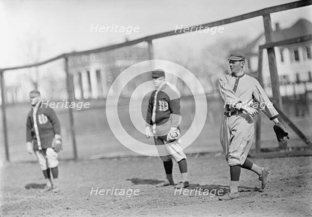 Unidentified, Frank Laporte, And Clyde Milan, Washington Al (Baseball), ca. 1912-1913. Creator: Harris & Ewing.