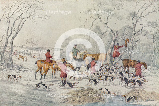 Treeing The Fox', c1800, (1922). Artist: Henry Thomas Alken.