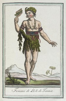 Costumes de Différents Pays, 'Femme de l'Isle de Tanna', c1797. Creators: Jacques Grasset de Saint-Sauveur, LF Labrousse.