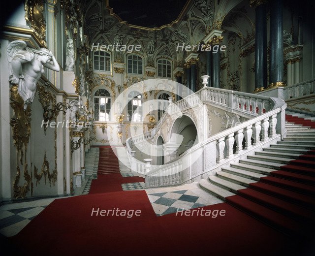 'The Grand staircase of the Winter Palace', 1756-1761.  Artist: Bartolomeo Francesco Rastrelli