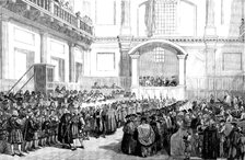 Maundy Thursday Royal Gifts at the Chapel Royal, Whitehall, 1777, (1890). Creator: Unknown.