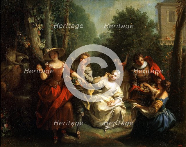 'Taste' (from the series 'The Five Senses'), late 1720s or early 1730s.  Artist: Jean Raoux