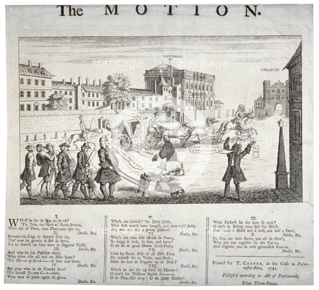 'The Motion', 1741.              Artist: Anon