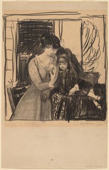 Anne and Her Mother, 1917. Creator: George Wesley Bellows.