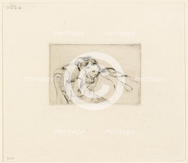 Young Woman at Rest, 1889. Creator: Berthe Morisot.