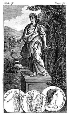 Ceres, Roman goddess of agriculture and corn. Artist: Unknown