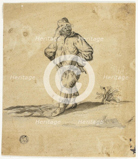 Standing Peasant with Arms Akimbo, n.d. Creator: Giuseppe Maria Mitelli.