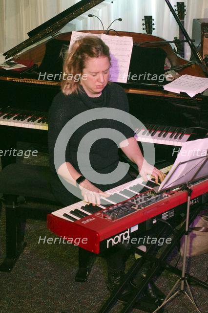 Rebecca Nash, Sara Colman Band, Watermill Jazz Club, Dorking, Surrey, 28 Jan 2020. Creator: Brian O'Connor.