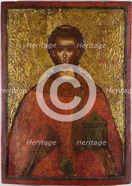 Saint Lawrence, 17th century. Artist: Adrianoupolitis, Konstantinos (active 17th century)