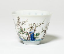 Cup with Plum Blossoms, Qing dynasty (1644-1911), Kangxi reign mark and period (1662-1722). Creator: Unknown.