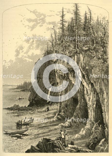 'The Cliffs Near "The Ovens".', 1872.  Creator: Harry Fenn.