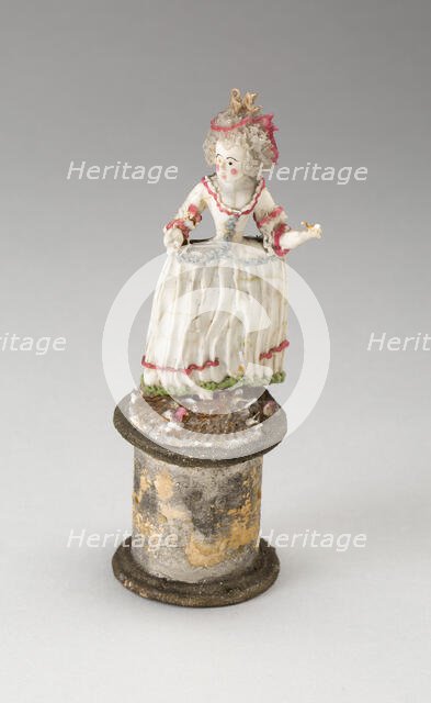 Lady in a Wide Skirt, France, 1750/99. Creator: Verres de Nevers.