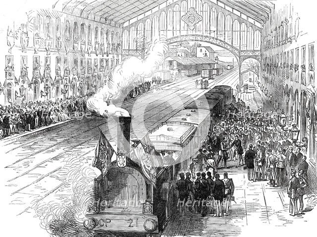 Arrival of the Prince of Wales at Lisbon, 1876. Creator: Unknown.