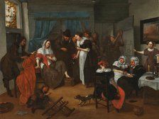 The Betrothal, Second Half of the 17th cen.. Creator: Brakenburgh, Richard (1650-1702).