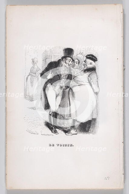 The Neighbor from The Complete Works of Béranger, 1836. Creator: John Thompson.