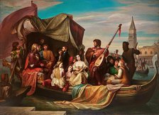 Giovanni Bellini and Albrecht Dürer are celebrated by Venetian artists, 1856. Creator: Jacopo de Andrea.