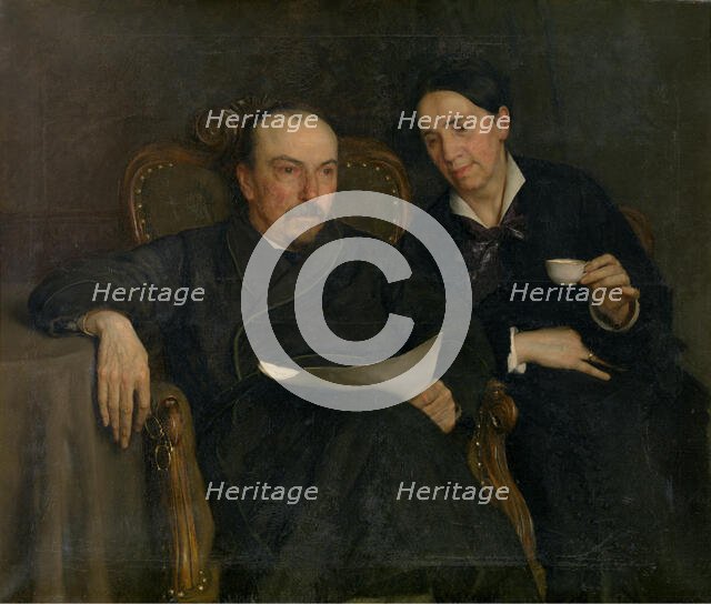 The Poet Jan Van Beers and his Wife, The Artist's Parents, c1880s. Creator: Jan Van Beers.