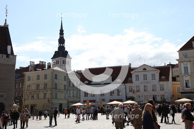 Town Hall Square and St Nicholas' Church, Tallinn, Estonia, 2011. Artist: Sheldon Marshall