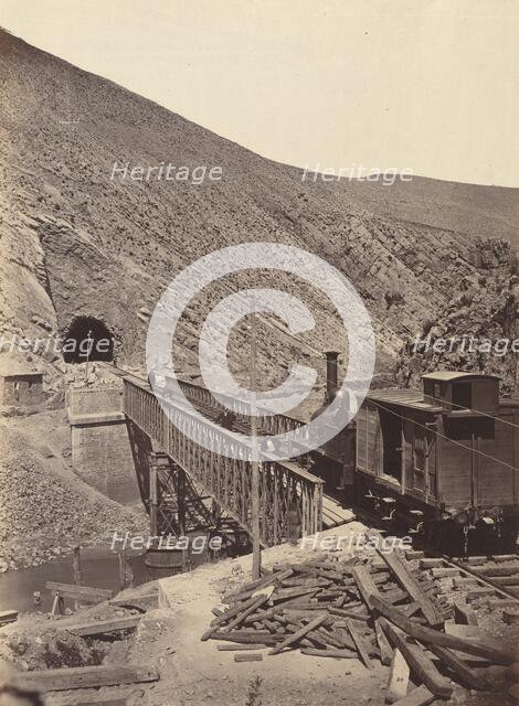 Bridge and tunnel over Jalon, Madrid to Zaragoza, c. 1860-1865. Creator: Juan Laurent.