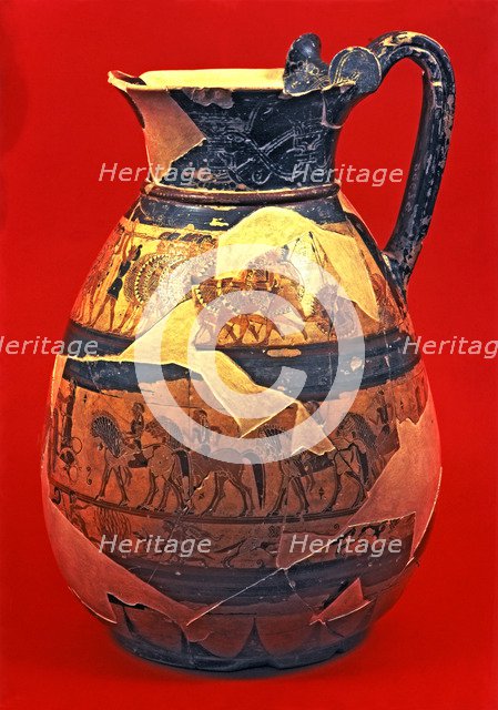 Glass 'Chigi', also known as 'Cista Ficoroni'.