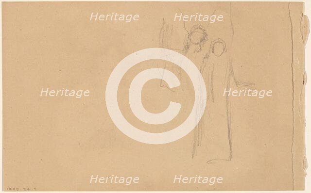 Study of Figures [verso], 1890/1897. Creator: Charles Sprague Pearce.
