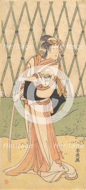 The Third Segawa Kikunojo as a Woman Standing in a Road, ca. 1788. Creator: Katsukawa Shun'ei.