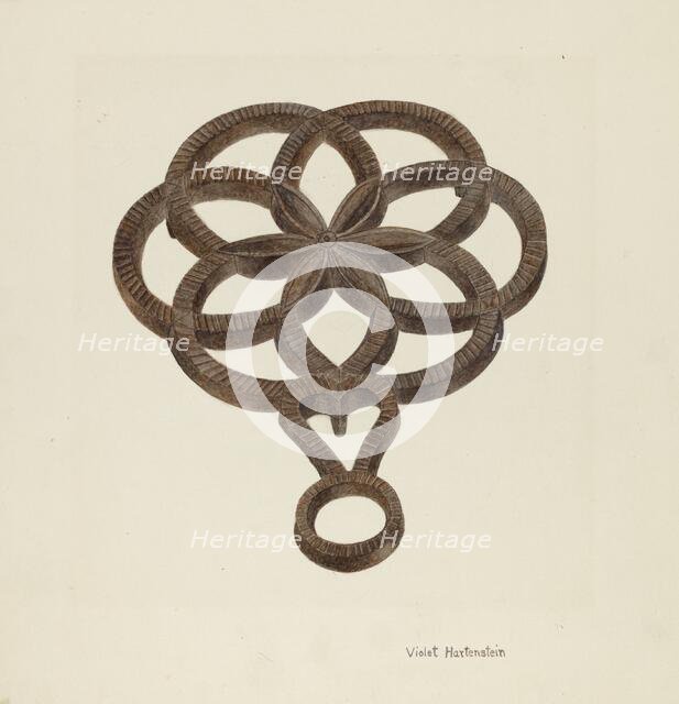 Trivet, c. 1942. Creator: Violet Hartenstein.