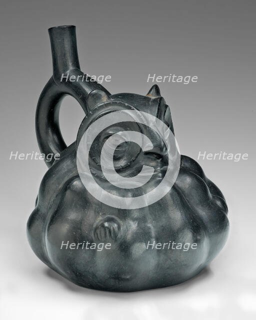 Handle Spout Vessel in the Form of an Owl with a Gourd-Like Body, 100 B.C./A.D. 500. Creator: Unknown.