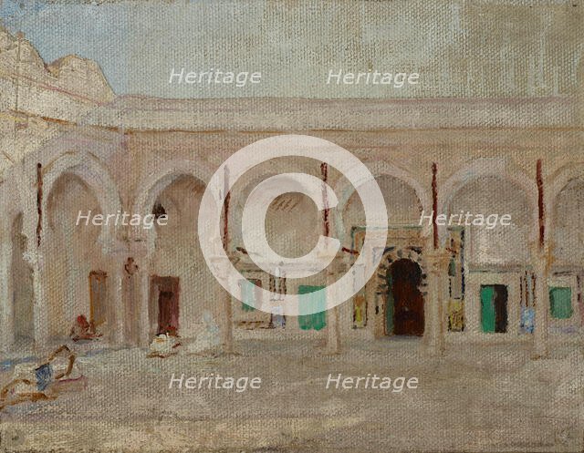 Kairouan (Courtyard in the Mosque of the Sword), 1911. Creator: Jan Ciaglinski.