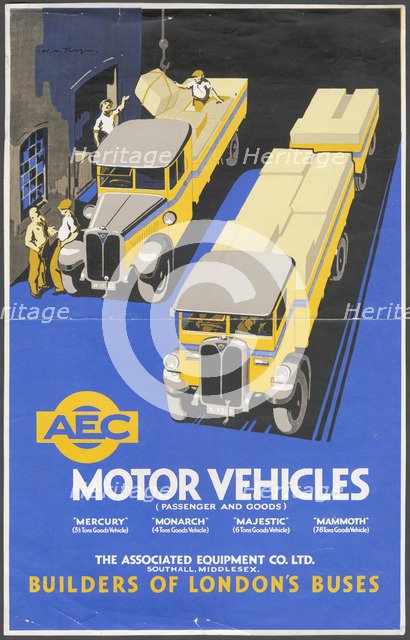 AEC Motoring engineering, 1950s. Artist: Wilfred Fryer