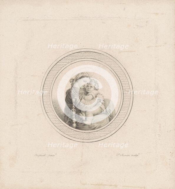 Madonna della seggiola, c. 1795. Creator: Charles Balthazar Julien Févret de Saint-Mémin.