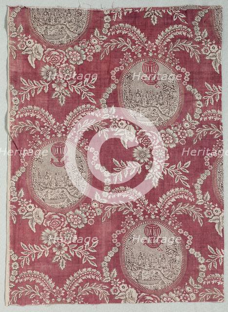 Fragment of Woodblock Printed Cotton, c. 1785. Creator: Unknown.