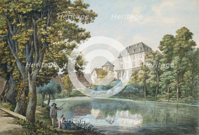 The kitchen pond and the library in Weimar, c1801. Creator: Georg Melchior Kraus.